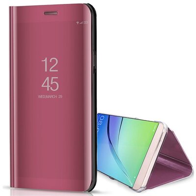 Tok álló (aktív FLIP, oldalra nyíló, asztali tartó, tükrös) ROZÉARANY [Samsung Galaxy A25 5G (SM-A256)]