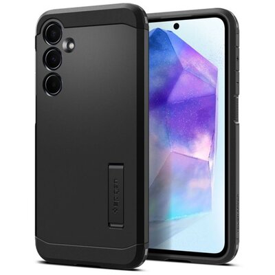 SPIGEN ACS07530 SPIGEN TOUGH ARMOR szilikon telefonvédő (ütésállóság, kitámasztó) FEKETE [Samsung Galaxy A55 5G (SM-A556)]