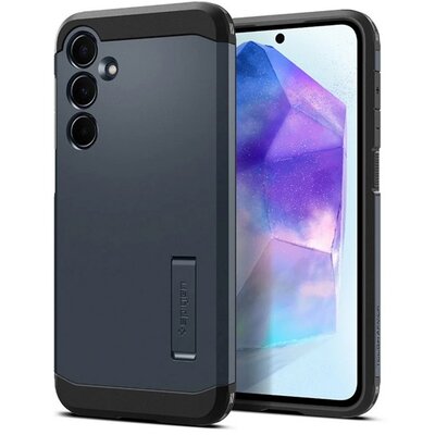 SPIGEN ACS07531 SPIGEN TOUGH ARMOR szilikon telefonvédő (ütésállóság, kitámasztó) SÖTÉTSZÜRKE [Samsung Galaxy A55 5G (SM-A556)]