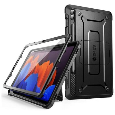 SUPCASE UNICORN BEETLE PRO műanyag telefonvédő (360°-os védelem, erős ütésállóság, műanyag előlap) FEKETE [Samsung Galaxy Tab S9 FE Plus LTE (SM-X616) / Galaxy Tab S9 FE Plus WIFI (SM-X610)]