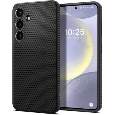 SPIGEN ACS07327 SPIGEN LIQUID AIR szilikon telefonvédő (ütésállóság, légpárnás sarok, rombusz) FEKETE [Samsung Galaxy S24 Plus 5G (SM-S926)]