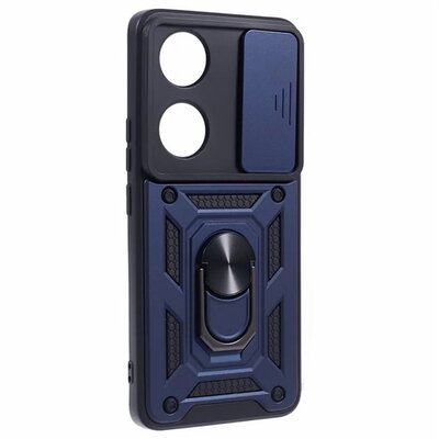 Defender szilikon telefonvédő (ütésállóság, tartógyűrű, kameravédő) SÖTÉTKÉK [Honor 90 5G]