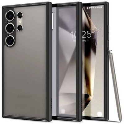 SPIGEN ACS07296 SPIGEN ULTRA HYBRID műanyag telefonvédő (ütésállóság, légpárnás keret, matt) FEKETE/ÁTLÁTSZÓ [Samsung Galaxy S24 Ultra 5G (SM-S928)]