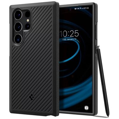 SPIGEN ACS07194 SPIGEN CORE ARMOR szilikon telefonvédő (ütésállóság, kameravédő, csíkos) FEKETE [Samsung Galaxy S24 Ultra 5G (SM-S928)]