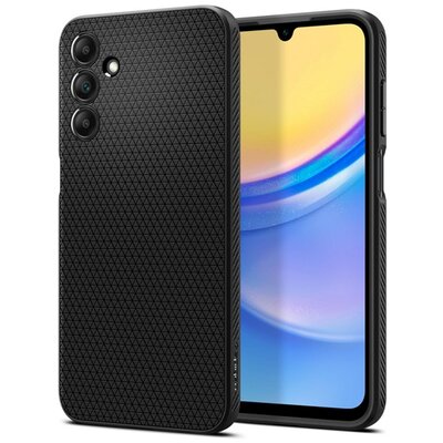 SPIGEN ACS07246 SPIGEN LIQUID AIR szilikon telefonvédő (ütésállóság, légpárnás sarok, rombusz) FEKETE [Samsung Galaxy A15 5G (SM-A156) / Galaxy A15 4G (SM-A155)]