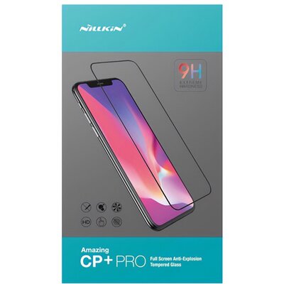 NILLKIN CP+ PRO képernyővédő üveg (2.5D, full glue, UV szűrés, 0.33mm, 9H) FEKETE [Samsung Galaxy A25 5G (SM-A256)]