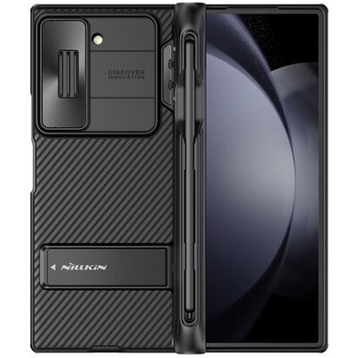 NILLKIN CAMSHIELD FOLD szilikon telefonvédő (ütésállóság, kameravédő, ceruza tartó) FEKETE [Samsung Galaxy Z Fold6 5G (SM-F956)]