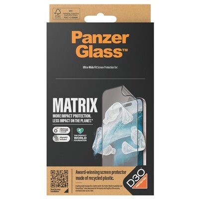 PANZERGLASS 7355 PANZERGLASS MATRIX D3O képernyővédő fólia (3D, tok barát, 9H + segédkeret) ÁTLÁTSZÓ [Samsung Galaxy S24 Ultra 5G (SM-S928)]