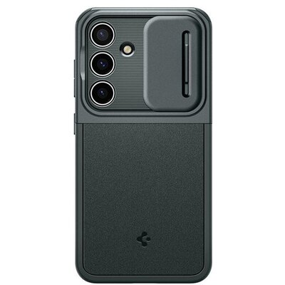 SPIGEN ACS07364 SPIGEN OPTIK ARMOR szilikon telefonvédő (kameravédő) SÖTÉTZÖLD [Samsung Galaxy S24 5G (SM-S921)]