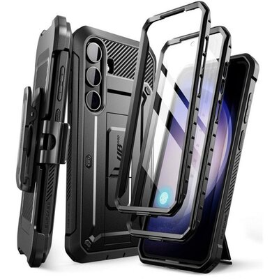 SUPCASE UNICORN BEETLE PRO műanyag telefonvédő (360°-os védelem, erős ütésállóság, műanyag előlap) FEKETE [Samsung Galaxy S24 5G (SM-S921)]