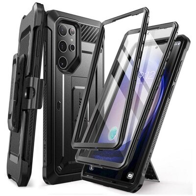 SUPCASE UNICORN BEETLE PRO műanyag telefonvédő (360°-os védelem, erős ütésállóság, műanyag előlap) FEKETE [Samsung Galaxy S24 Ultra 5G (SM-S928)]