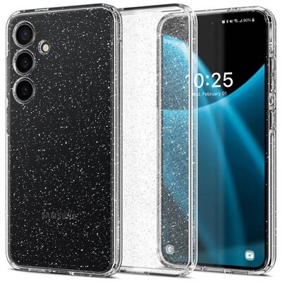 SPIGEN ACS07345 SPIGEN LIQUID CRYSTAL GLITTER szilikon telefonvédő (ütésállóság, légpárnás sarok, csillámporos) ÁTLÁTSZÓ [Samsung Galaxy S24 5G (SM-S921)]