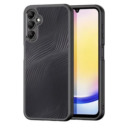 DUX DUCIS AIMO szilikon telefonvédő (ütésállóság, kameravédő, matt, hullám) FEKETE [Samsung Galaxy A25 5G (SM-A256)]