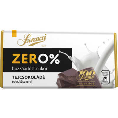 Szerencsi zero maltitolos tejcsokoládé 20 g