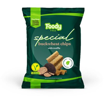 Foody Free gluténmentes special hajdina chips szarvasgombával 45 g