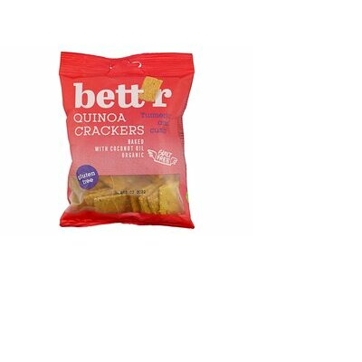 Bettr bio vegán gluténmentes quinoa kréker kurkuma&kömény 100 g