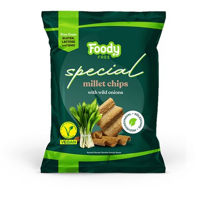 Foody Free gluténmentes special köles chips medvehagymával 45 g