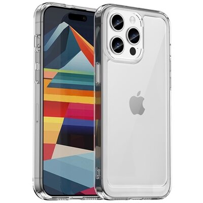 Szilikon telefonvédő (ütésállóság, átlátszó hátlap) ÁTLÁTSZÓ [Apple iPhone 15 Pro Max]