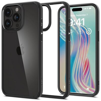 SPIGEN ACS06713 SPIGEN ULTRA HYBRID műanyag telefonvédő (ütésállóság, légpárnás keret) ÁTLÁTSZÓ/FEKETE [Apple iPhone 15 Pro]