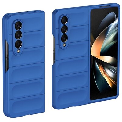 Műanyag telefonvédő (ütésállóság, kameravédő, 3D) SÖTÉTKÉK [Samsung Galaxy Z Fold3 5G (SM-F926)]