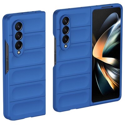 Műanyag telefonvédő (ütésállóság, kameravédő, 3D) SÖTÉTKÉK [Samsung Galaxy Z Fold4 5G (SM-F936)]