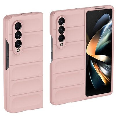 Műanyag telefonvédő (ütésállóság, kameravédő, 3D) RÓZSASZÍN [Samsung Galaxy Z Fold4 5G (SM-F936)]