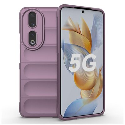 Szilikon telefonvédő (ütésállóság, kameravédő, 3D) LILA [Honor 90 5G]