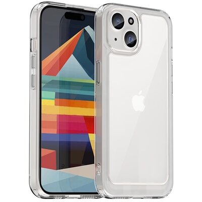 Szilikon telefonvédő (ütésállóság, átlátszó hátlap) ÁTLÁTSZÓ [Apple iPhone 15 Plus]