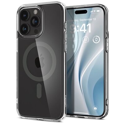 SPIGEN ACS06577 SPIGEN ULTRA HYBRID MAG műanyag telefonvédő (ütésállóság, légpárnás keret, MagSafe) SÖTÉTSZÜRKE [Apple iPhone 15 Pro Max]