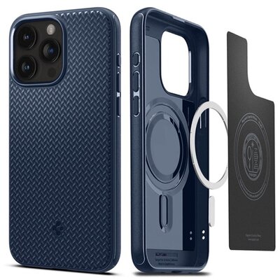 SPIGEN ACS06598 SPIGEN MAG ARMOR műanyag telefonvédő (ütésállóság, MagSafe, csíkos) SÖTÉTKÉK [Apple iPhone 15 Pro Max]