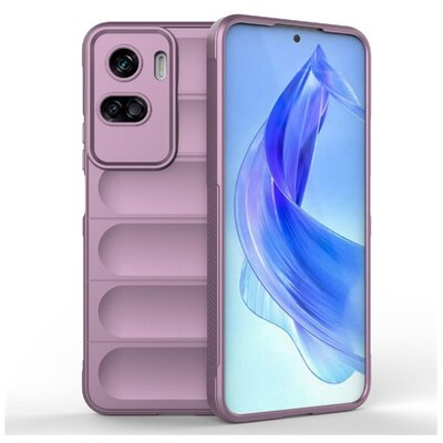 Szilikon telefonvédő (ütésállóság, kameravédő, 3D) LILA [Honor 90 Lite 5G]