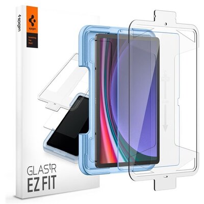 SPIGEN AGL07000 SPIGEN EZ FIT HD képernyővédő üveg (2.5D, tokbarát, ultravékony, 0.2mm, 9H + segédkeret) ÁTLÁTSZÓ [Samsung Galaxy Tab S9 LTE (SM-X716) / Galaxy Tab S9 WIFI (SM-X710)]