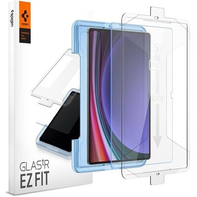 SPIGEN AGL06998 SPIGEN EZ FIT HD képernyővédő üveg (2.5D, tokbarát, ultravékony, 0.2mm, 9H + segédkeret) ÁTLÁTSZÓ [Samsung Galaxy Tab S9 Ultra LTE (SM-X916) / Galaxy Tab S9 Ultra WIFI (SM-X910)]