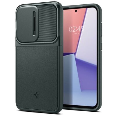 SPIGEN ACS06381 SPIGEN OPTIK ARMOR szilikon telefonvédő (kameravédő) SÖTÉTZÖLD [Samsung Galaxy S23 FE (SM-S711)]