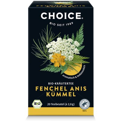 Choice bio gyógynövény tea édeskömény, ánizs és kömény 40 g