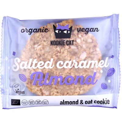 Kookie Cat bio vegán mandulás zabkeksz sós karamell 50 g