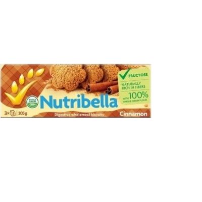 Nutribella keksz fruktózzal fahéjas 105 g