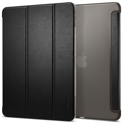 SPIGEN ACS07015 SPIGEN SMART FOLD tok álló, bőr hatású (aktív FLIP, oldalra nyíló, TRIFOLD, asztali tartó) FEKETE [Apple IPAD Pro 13 (2024)]