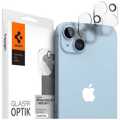 SPIGEN AGL05229 SPIGEN OPTIK kameravédő üveg 2db (9H) ÁTLÁTSZÓ [Apple iPhone 14 Plus / iPhone 14]