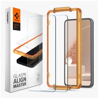 SPIGEN AGL06986 SPIGEN ALM FC képernyővédő üveg 2db (2.5D, extra karcálló, 9H, ultravékony, színkiemelés) ÁTLÁTSZÓ [Samsung Galaxy S23 FE (SM-S711)]