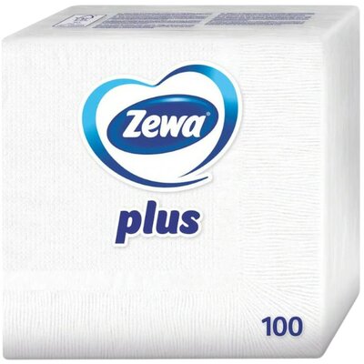 Zewa Plus fehér szalvéta 33x33 - 1 rétegű 100db-os