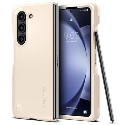 SPIGEN ACS06210 SPIGEN THIN FIT műanyag telefonvédő (matt, ultravékony, kameravédő, ceruza tartó) CSONTFEHÉR [Samsung Galaxy Z Fold5 5G (SM-F946)]