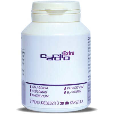 Cardio extra galagonya, szőlőmag, magnézium, paradicsom, b6-vitamin étrend-kiegészítő kapszula 30 db