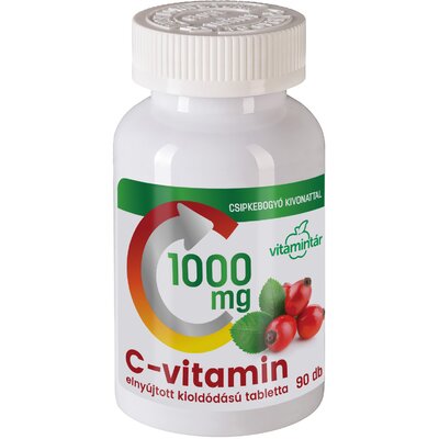 Béres vitamintár c-vitamin 1000mg csipkebogyó kivonattal tabletta 90 db