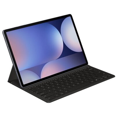 SAMSUNG EF-DX820BBEGGB SAMSUNG tok álló, bőr hatású (FLIP, ultravékony, bluetooth billentyűzet, QWERTY, angol nyelvű) FEKETE [Samsung Galaxy Tab S10 Plus LTE (SM-X826B) / Galaxy Tab S10 Plus WIFI (SM-X820)]