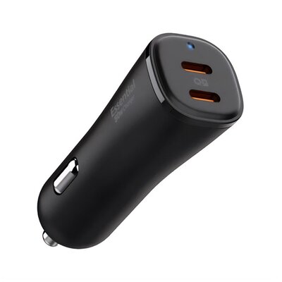 SPIGEN ACP08523 SPIGEN EV502 ARCSTATION autós töltő 2 Type-C aljzat (50W, PD gyorstöltő 3.0) FEKETE