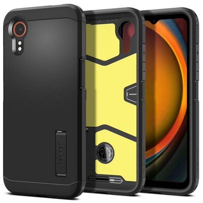 SPIGEN ACS07505 SPIGEN TOUGH ARMOR szilikon telefonvédő (ütésállóság, kitámasztó) FEKETE [Samsung Galaxy Xcover 7 5G (SM-G556)]