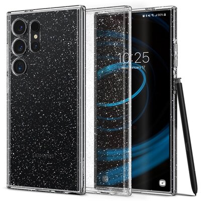 SPIGEN ACS07285 SPIGEN LIQUID CRYSTAL GLITTER szilikon telefonvédő (ütésállóság, légpárnás sarok, csillámporos) ÁTLÁTSZÓ [Samsung Galaxy S24 Ultra 5G (SM-S928)]