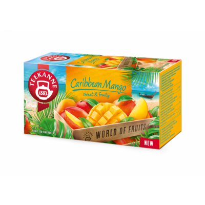 Teekanne world of fruits caribbean mangó ízű gyümölcstea 20x2,25g 45 g