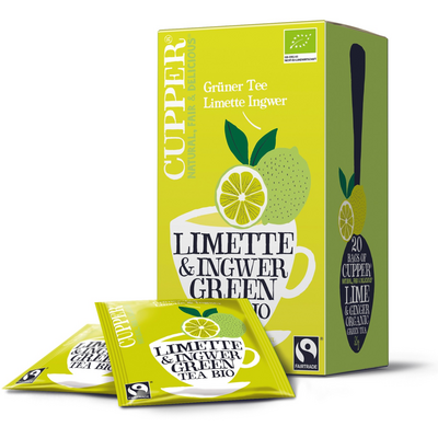 Cupper bio lime&ginger lime-gyömbér zöld tea 20 db 35 g